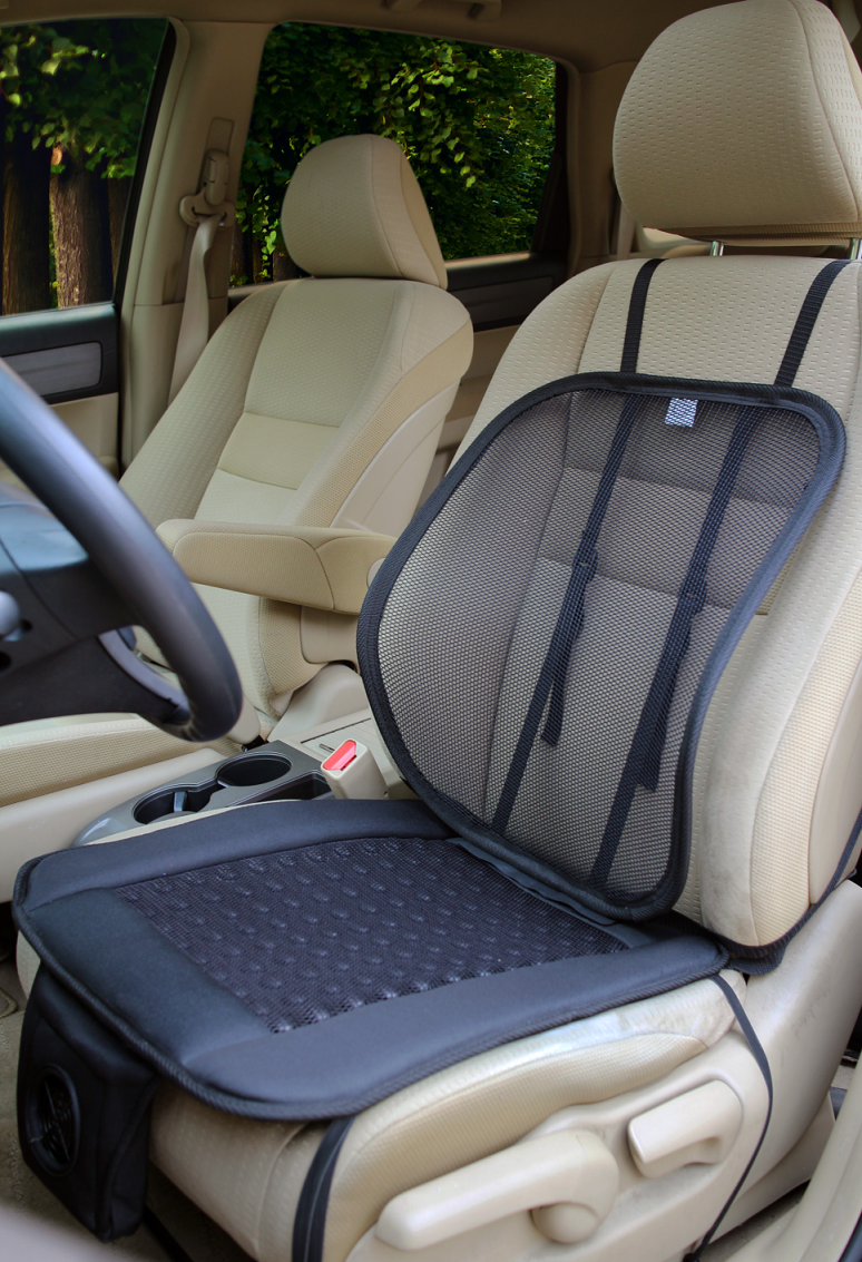 Universal Car Seat Lumbar Support, Mesh Ventilated Cushion Pad