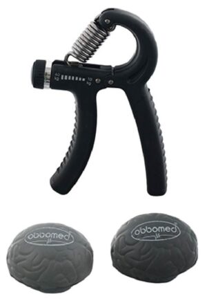 Obbomed FY-1330 Hand Grip Exerciser Set (1 Adjustable Strengthener + 2 Balls)