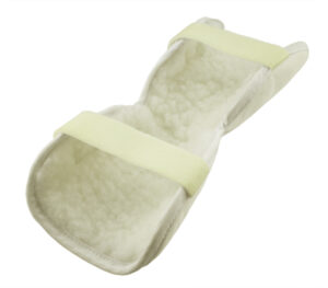 ObboMed MB-1960N Medical Adjustable Elbow Cushioned Support for Adults, Arm Protection Pad Brace / Splint, White, 4.5”*10” with straps fitting arm circumference up to 14”