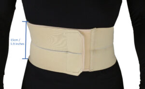 ObboMed MB-2200 2-Panel Elastic Postpartum Lightweight Girdle/ Postoperative Abdominal Binder Belt, Injuries support, Post pregnancy, Post-Surgical, Umbilical Hernia, Belly Wrap Brace–Trimming Waist& Tummy- Men and Women