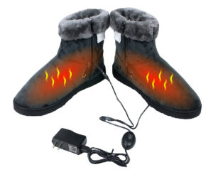 ObboMed MF-2600 USB 5V 10W Cozy Carbon Fiber Heated Warming Booties (Firm Sole), Heating Slippers, Infrared Shoe, Warm Pad, Foot Heater, Cold feet solution
