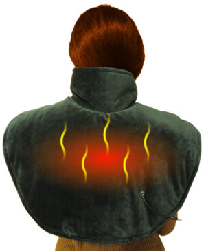 ObboMed MH-1300 USB 5V, 10W, Shoulder Warmer Heated Pad, Heating Wrap, Carbon Fiber Heating elements with soft plush velour surface for ultra-comfort. best to use at work, office, home in cold winter