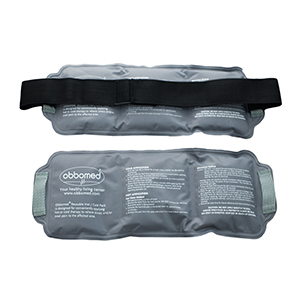 Obbomed MV-5442 2 pcs Compress Gel Ice Pack, Adjustable Detachable Elastic Straps, Hot & Cold Therapy for Pain Relief, Injury Recovery, Re-Microwavable, 2 pads 15" x 5.5" / 38 x 14 cm, 1 Strap: 14.5" x 2"/37 x 5 cm
