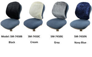 ObboMed SM-7450 Extra-Large Adjustable Lumbar Mesh Support Seat Cushion for Posture Correction, 20” x 16” x 4”-8”, Specially Secured Fitting (Vertical or Horizontal), with Warm Fleece Cover