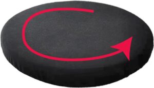ObboMed SS-2725 360°Rotation Auto Swivel Seat Cushion with a Washable Cover, Special Compact Size to Suit Car Seat Space, EVA Anti-slip pad, Easy Movement – 30(D) x 3.5 cm high / 12” (D) x 1.4” (H)